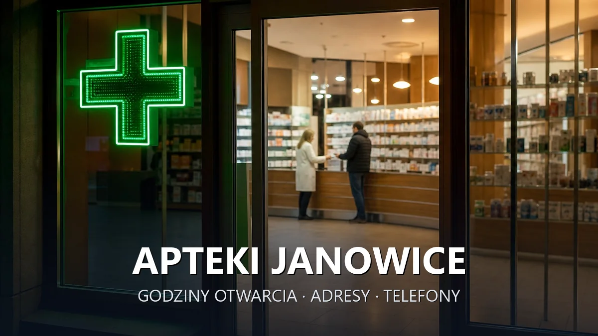 Apteki Janowice, gmina Pleśna, powiat tarnowski - adresy, telefony, godziny otwarcia