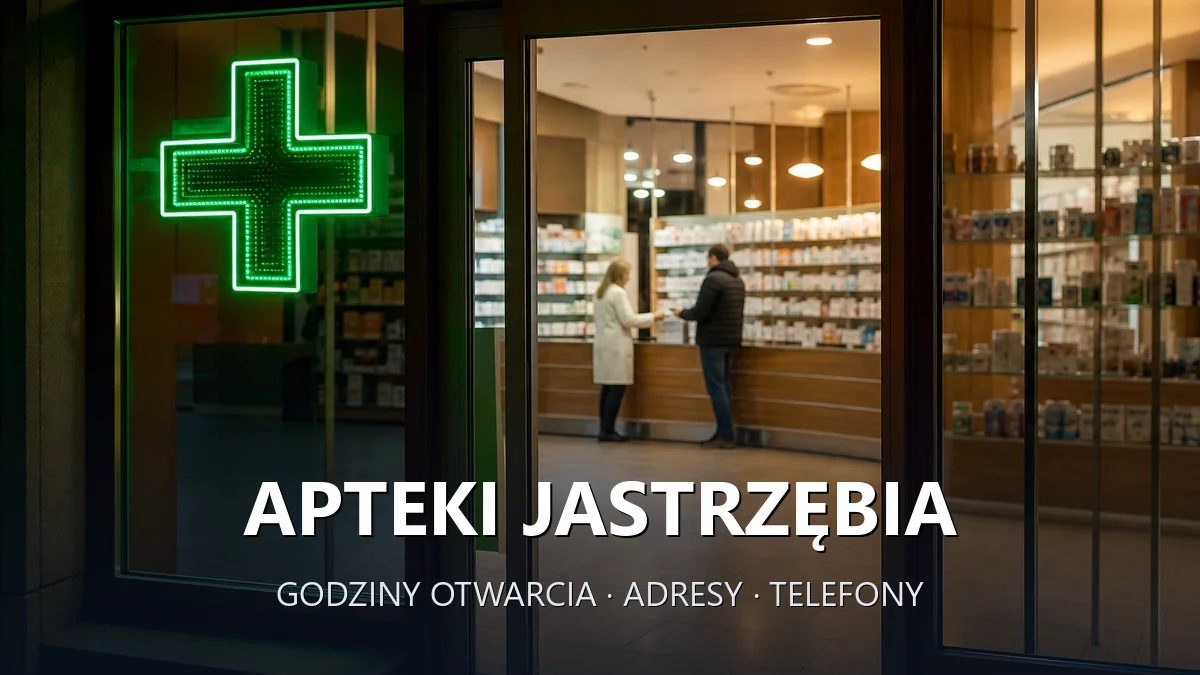 Apteki Jastrzębia, gmina Ciężkowice, powiat tarnowski - adresy, telefony, godziny otwarcia