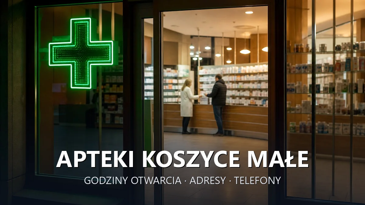 Apteki Koszyce Małe, gmina Tarnów, powiat tarnowski - adresy, telefony, godziny otwarcia