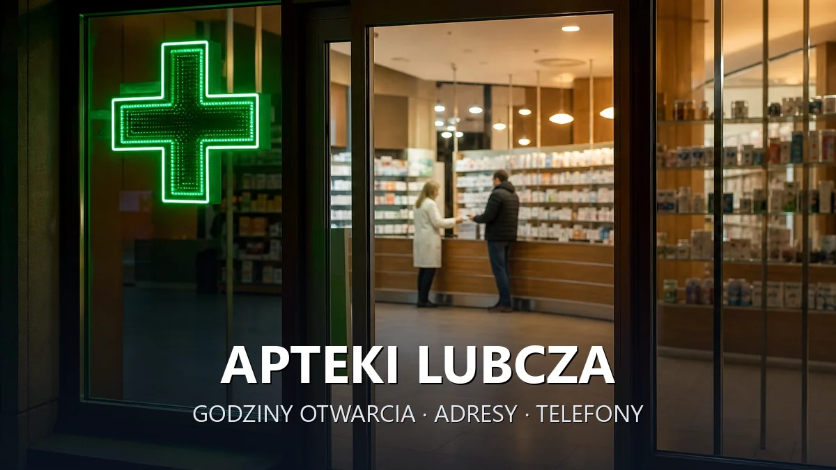 Apteki Lubcza, gmina Ryglice, powiat tarnowski - adresy, telefony, godziny otwarcia