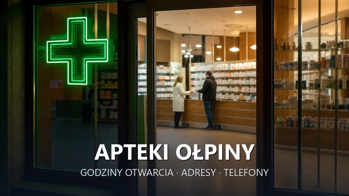 Apteki Ołpiny, gmina Szerzyny, powiat tarnowski - adresy, telefony, godziny otwarcia