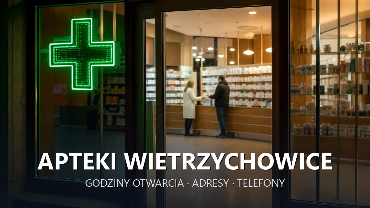 Apteki Wietrzychowice, powiat tarnowski - adresy, telefony, godziny otwarcia