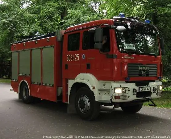 Straż Pożarna wizytuje oboz harcerski w Polichtach, gmina Gromnik