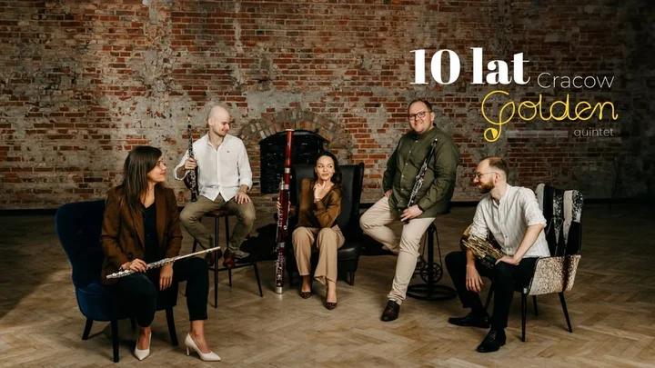 Grafika promocyjna wydarzenia Cracow Golden Quintet & Magdalena Cornelius‑Kulig — koncert jubileuszowy w Tarnowie
