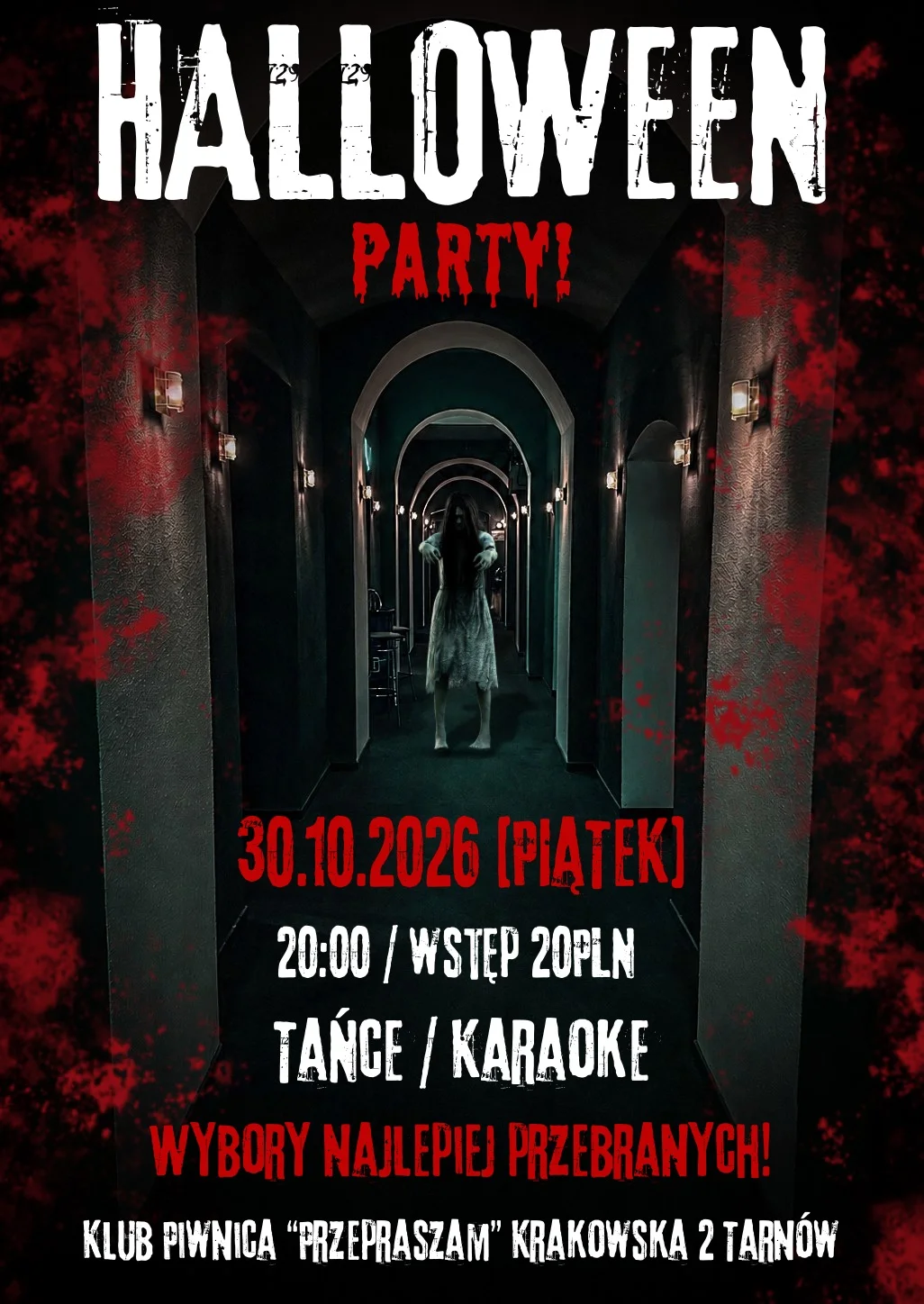 Grafika promocyjna wydarzenia Halloween Party! 30.10.2026 w Tarnowie