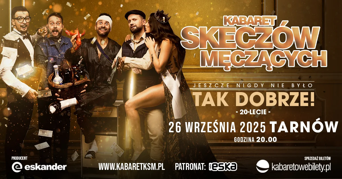 Grafika promocyjna wydarzenia Kabaret Skeczów Męczących świętuje 20-lecie w Tarnowie