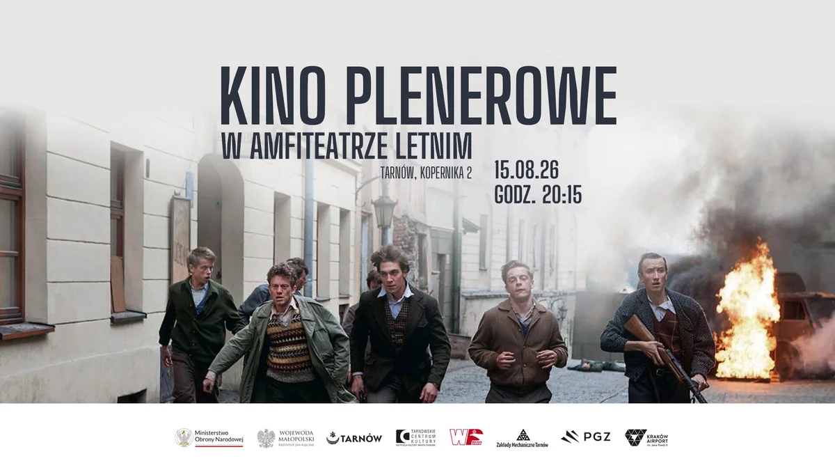 Grafika promocyjna wydarzenia Kino plenerowe w Amfiteatrze Letnim: KAMIENIE NA SZANIEC