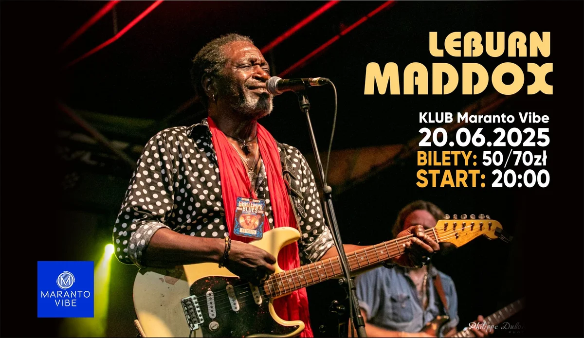 Grafika promocyjna wydarzenia Koncert LeBurn Maddox z polskim zespołem w Tarnowie