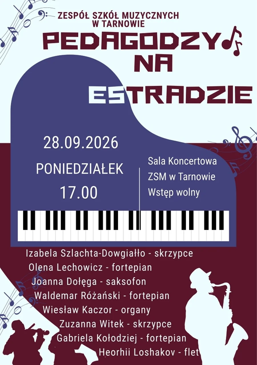 Grafika promocyjna wydarzenia Koncert „Pedagodzy na estradzie”