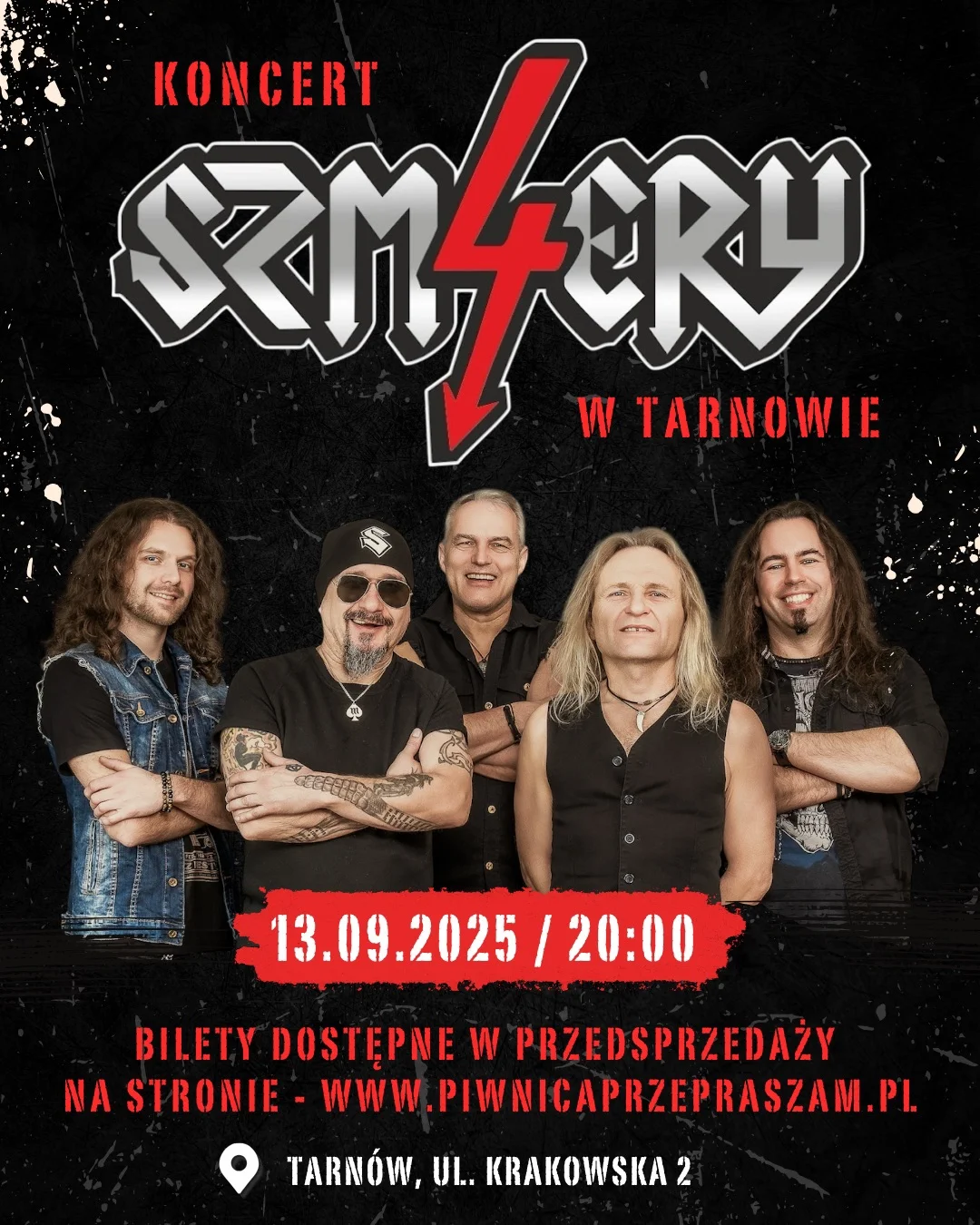 Grafika promocyjna wydarzenia Koncert zespołu 4 Szmery w Tarnowie - muzyka AC/DC na żywo