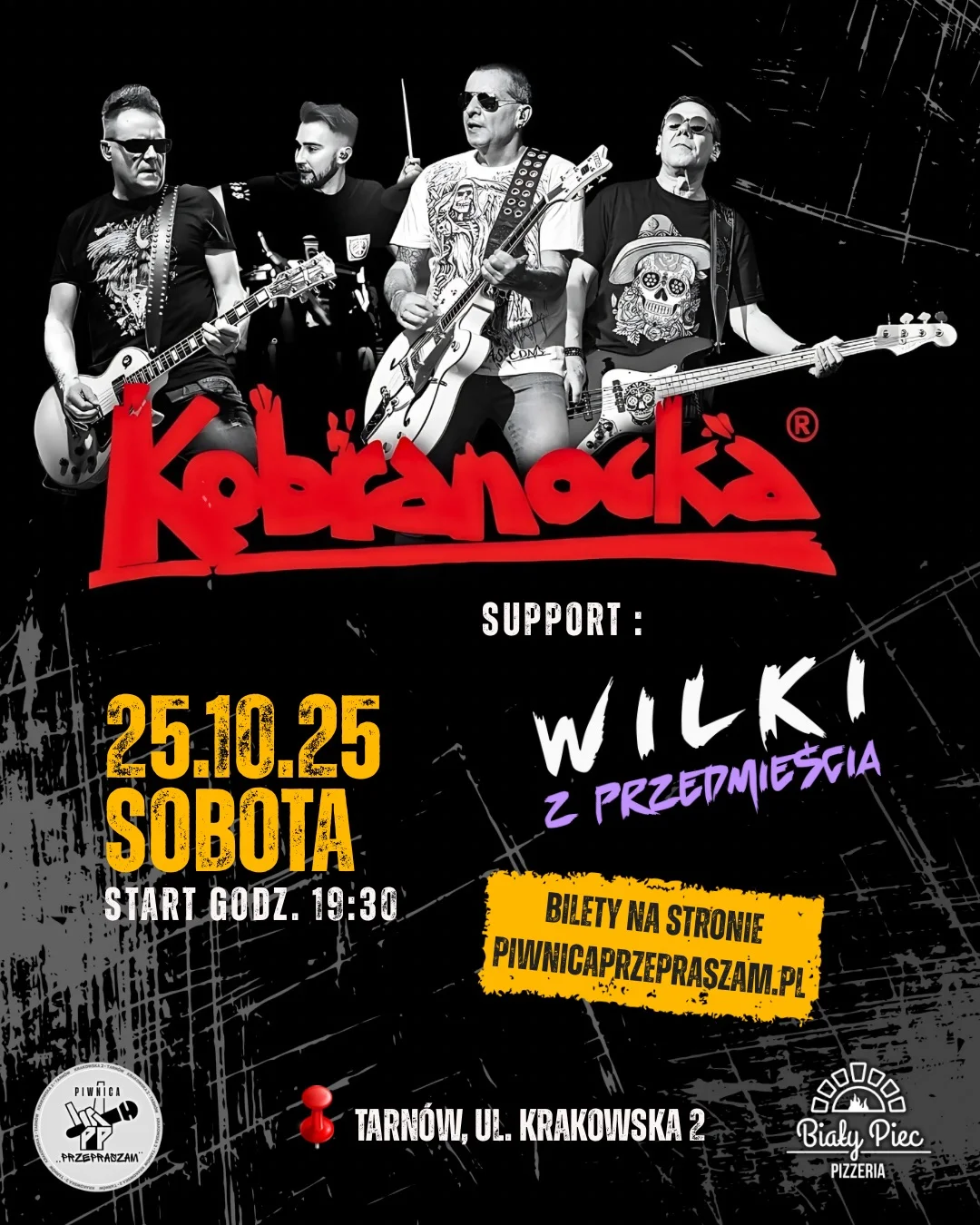 Grafika promocyjna wydarzenia Koncert zespołu Kobranocka w Tarnowie