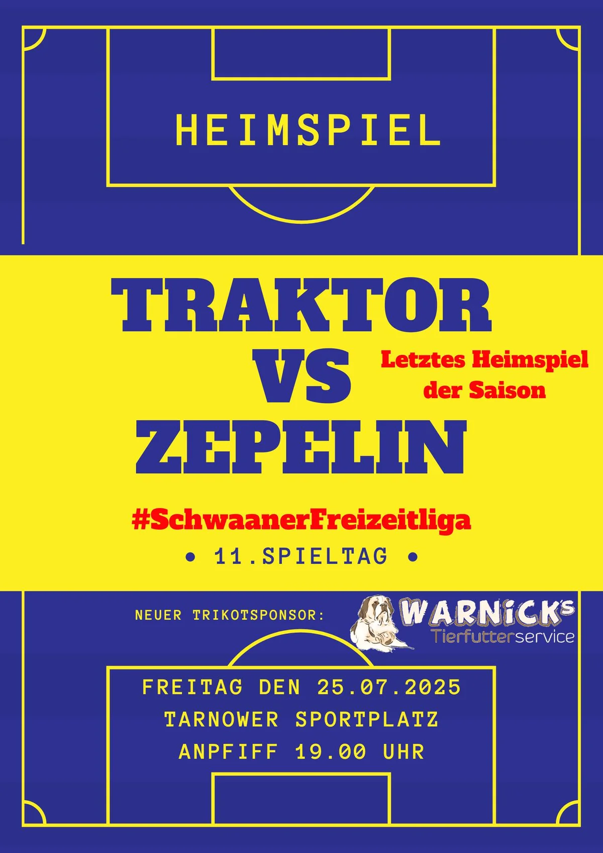 Grafika promocyjna wydarzenia Mecz pomiędzy Traktor Tarnow a KSV Zepelin