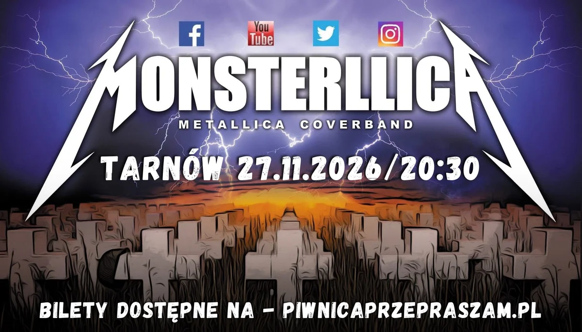 Grafika promocyjna wydarzenia Monsterllica w Tarnowie – koncert