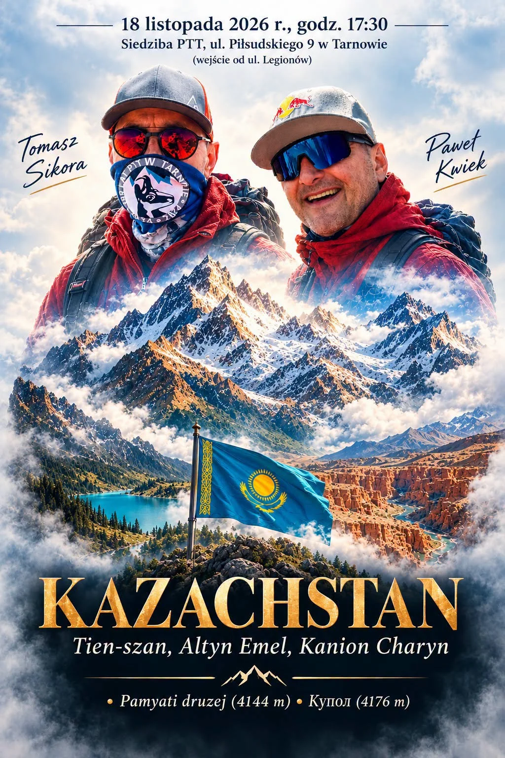 Grafika promocyjna wydarzenia Prelekcja „Kazachstan”