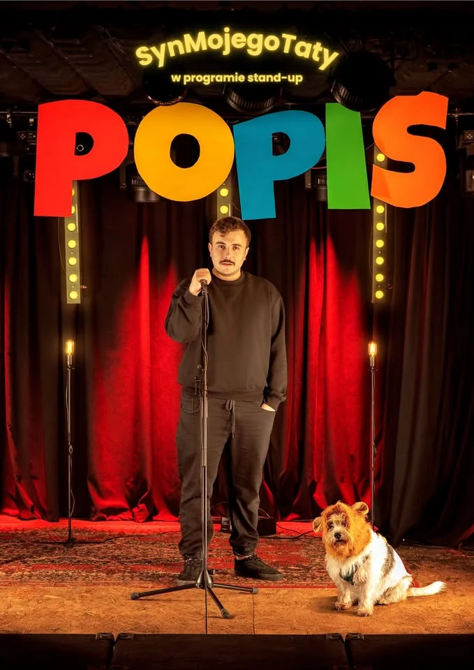 Grafika promocyjna wydarzenia SynMojegoTaty z programem „POPIS” w Tarnowie
