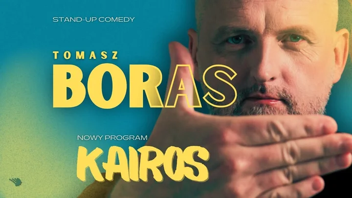 Grafika promocyjna wydarzenia TOMASZ BORAS w programie Kairos — stand-up w Tarnowie