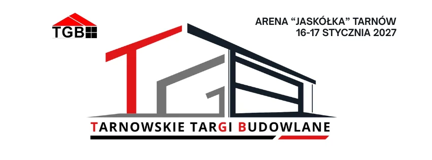 Grafika promocyjna wydarzenia Tarnowskie Targi Budowlane: branża i inwestycje