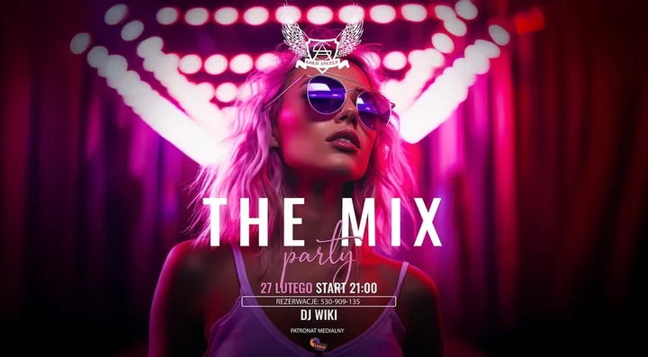 Grafika promocyjna wydarzenia THE MIX w Gold Angels — impreza taneczna w Tarnowie (27 lutego 2026)