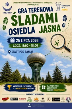 Grafika promocyjna wydarzenia Jasna zamieni się w planszę do gry. Rodzinna zabawa już 25 lipca