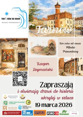 Grafika promocyjna wydarzenia Historia, która ukryła się w obrazach — spacer młodych przewodników po Muzeum Diecezjalnym w Tarnowie