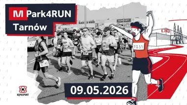 Grafika promocyjna wydarzenia III M Park4RUN – Półmaraton w Tarnowie. Bieg, nagrody i rodzinne atrakcje