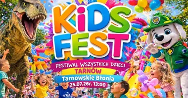 Grafika promocyjna wydarzenia Kids Fest – Festiwal Wszystkich Dzieci – rodzinne atrakcje