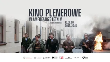 Grafika promocyjna wydarzenia Kino plenerowe w Amfiteatrze Letnim: KAMIENIE NA SZANIEC