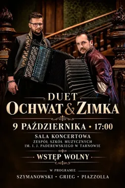 Grafika promocyjna wydarzenia Koncert duetu Ochwat & Zimka