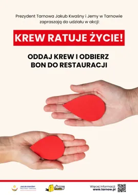 Grafika promocyjna wydarzenia Krew ratuje życie