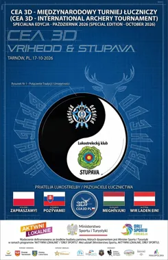 Grafika promocyjna wydarzenia Turniej łucznictwa 3D „Jedno niebo, jeden łuk” w Tarnowie