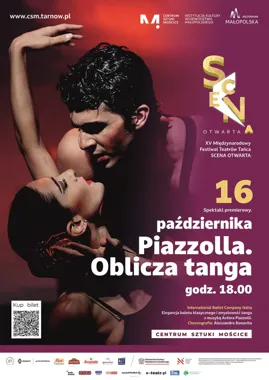 Grafika promocyjna wydarzenia Piazzolla. Oblicza tanga