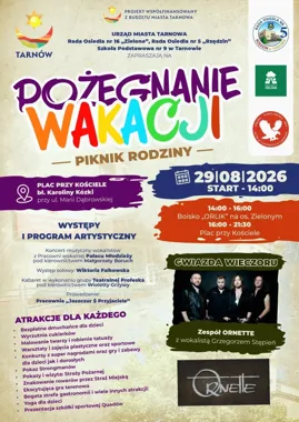 Grafika promocyjna wydarzenia Piknik rodzinny rad osiedli „Zielone” i „Rzędzin”