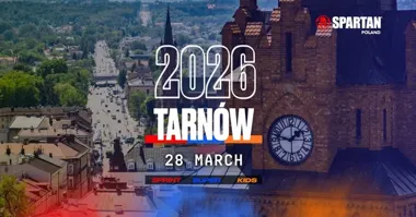 Grafika promocyjna wydarzenia Spartan Tarnów: Super, Sprint i Kids — bieg przeszkodowy w Tarnowie, 28 marca 2026
