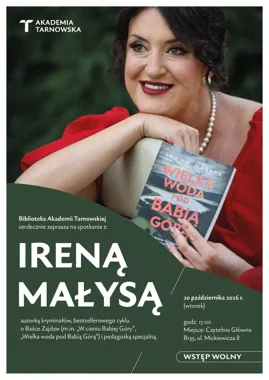 Grafika promocyjna wydarzenia Spotkanie autorskie z Ireną Małysą