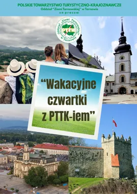 Grafika promocyjna wydarzenia Wakacyjne Czwartki z PTTK – Perły Pogórza