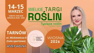 Grafika promocyjna wydarzenia Wielkie Targi Roślin Tarnów — edycja wiosenna