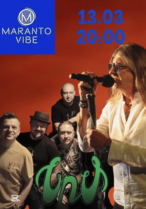 Grafika promocyjna wydarzenia UNU Tribute to Perfect — koncert w Maranto Vibe (Tarnów, 13 marca 2026)