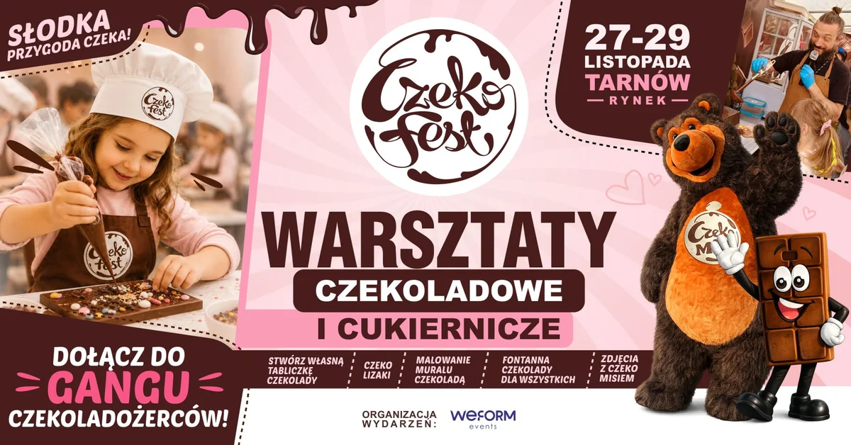 Grafika promocyjna wydarzenia CZEKO FEST Tarnów: warsztaty słodkie