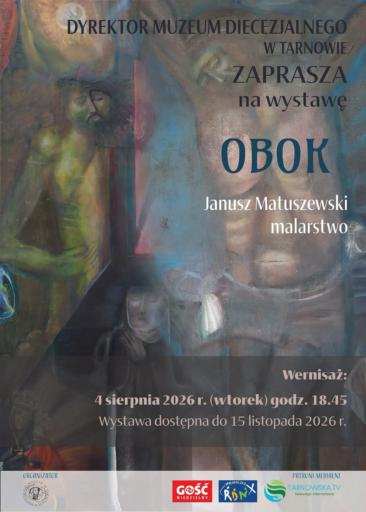 Grafika promocyjna wydarzenia Wystawa Janusza Matuszewskiego „Obok”