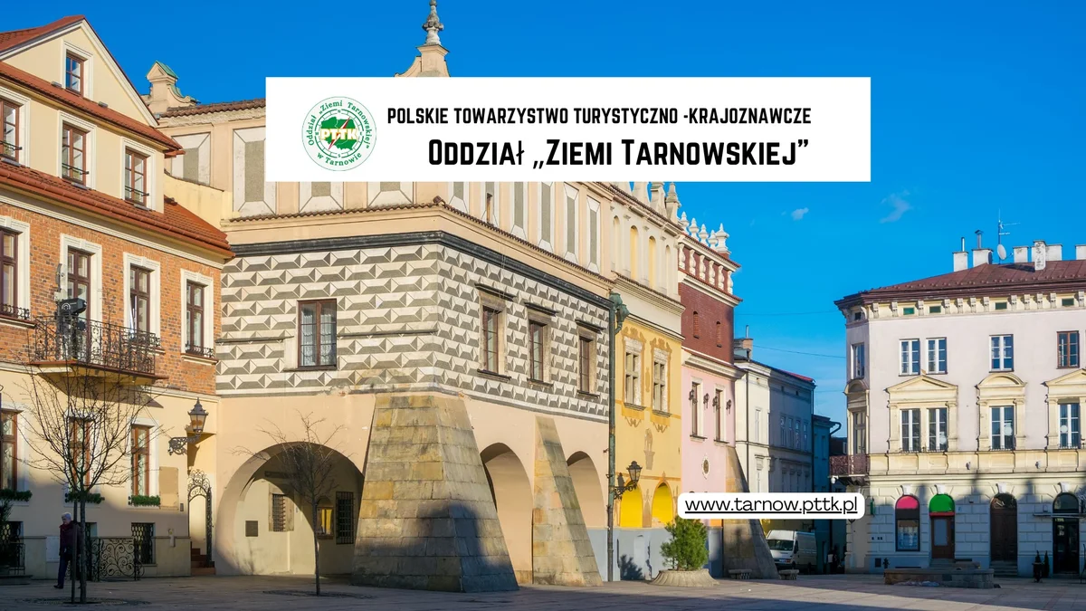 Grafika promocyjna wydarzenia Zwiedzanie Tarnowa z przewodnikiem – spacery krajoznawcze w lipcu i sierpniu 2025