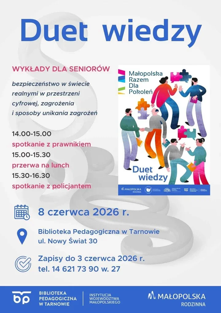 Prawnik i policjant w jednej sali. Seniorzy usłyszą o oszustwach i bezpieczeństwie