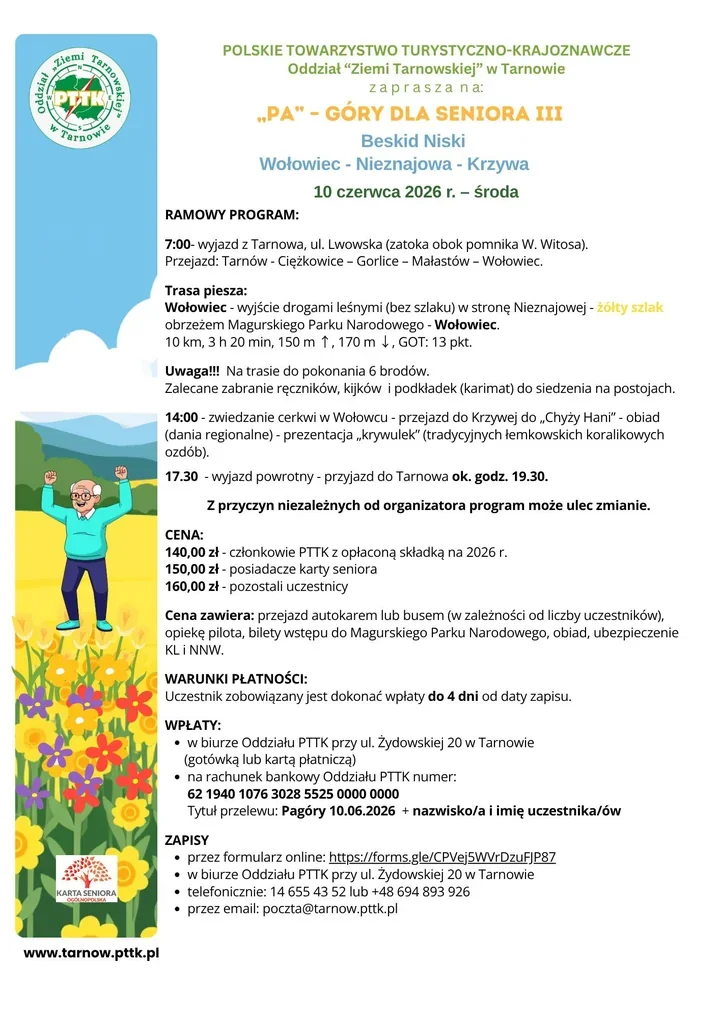 Beskid Niski dla seniorów. PTTK szykuje trzecią wyprawę