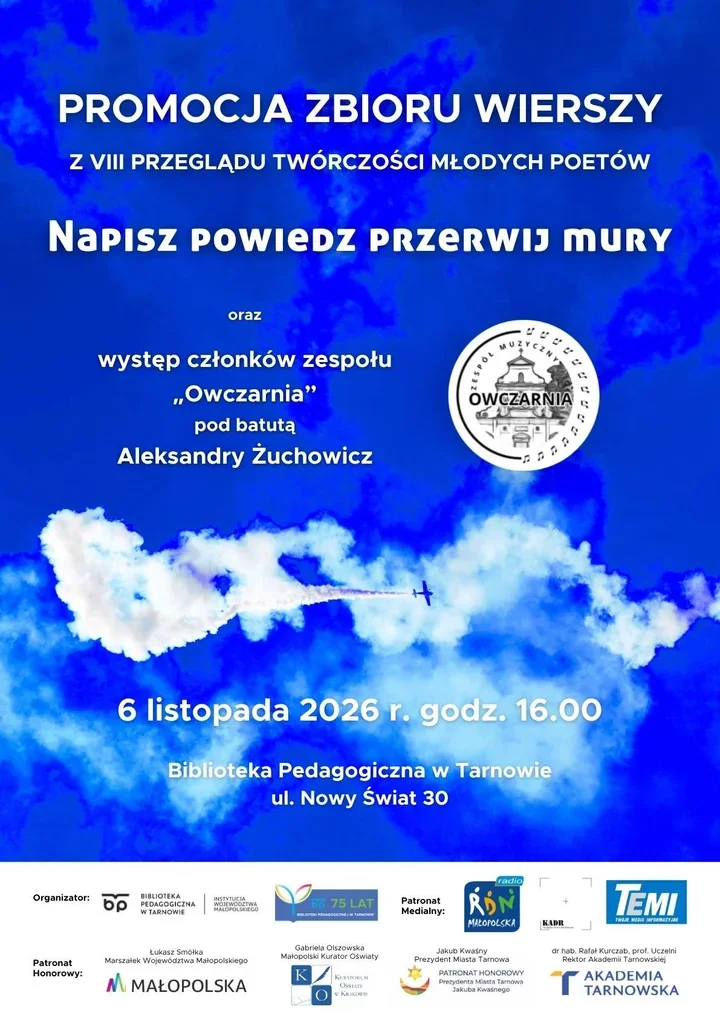 Dziewięć nagród i dziewięć wyróżnień. Młodzi poeci spotkają się w Tarnowie