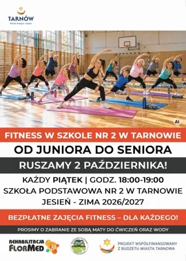 Darmowy fitness w Szkole Podstawowej nr 2. Zajęcia dla każdego