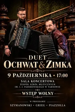 Bezpłatny koncert w Tarnowie. Dwa akordeony i muzyka Szymanowskiego