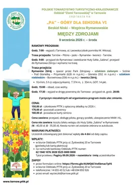 Seniorzy z Tarnowa przejdą przez trzy wzniesienia i odwiedzą hutę szkła