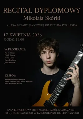 Jazz, Hendrix i dyplom w Tarnowie. Mikołaj Skórka zagra recital w sali koncertowej