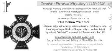 1918 metrów Wolności. Historyczny spacer pokaże, jak Tarnów odzyskał niepodległość