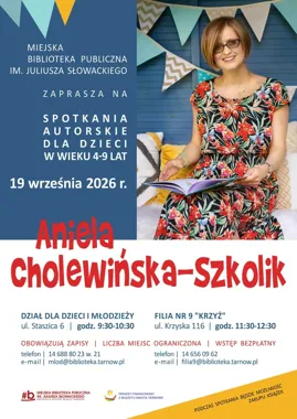 Aniela Cholewińska-Szkolik spotka się z dziećmi w dwóch bibliotekach