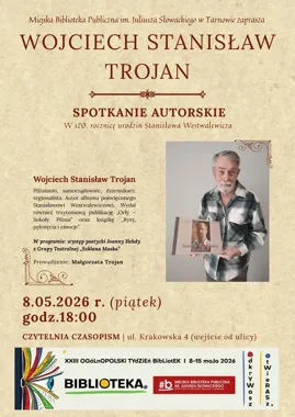 Tarnów wraca do Westwalewicza. Biblioteka szykuje wieczór z książką i poezją